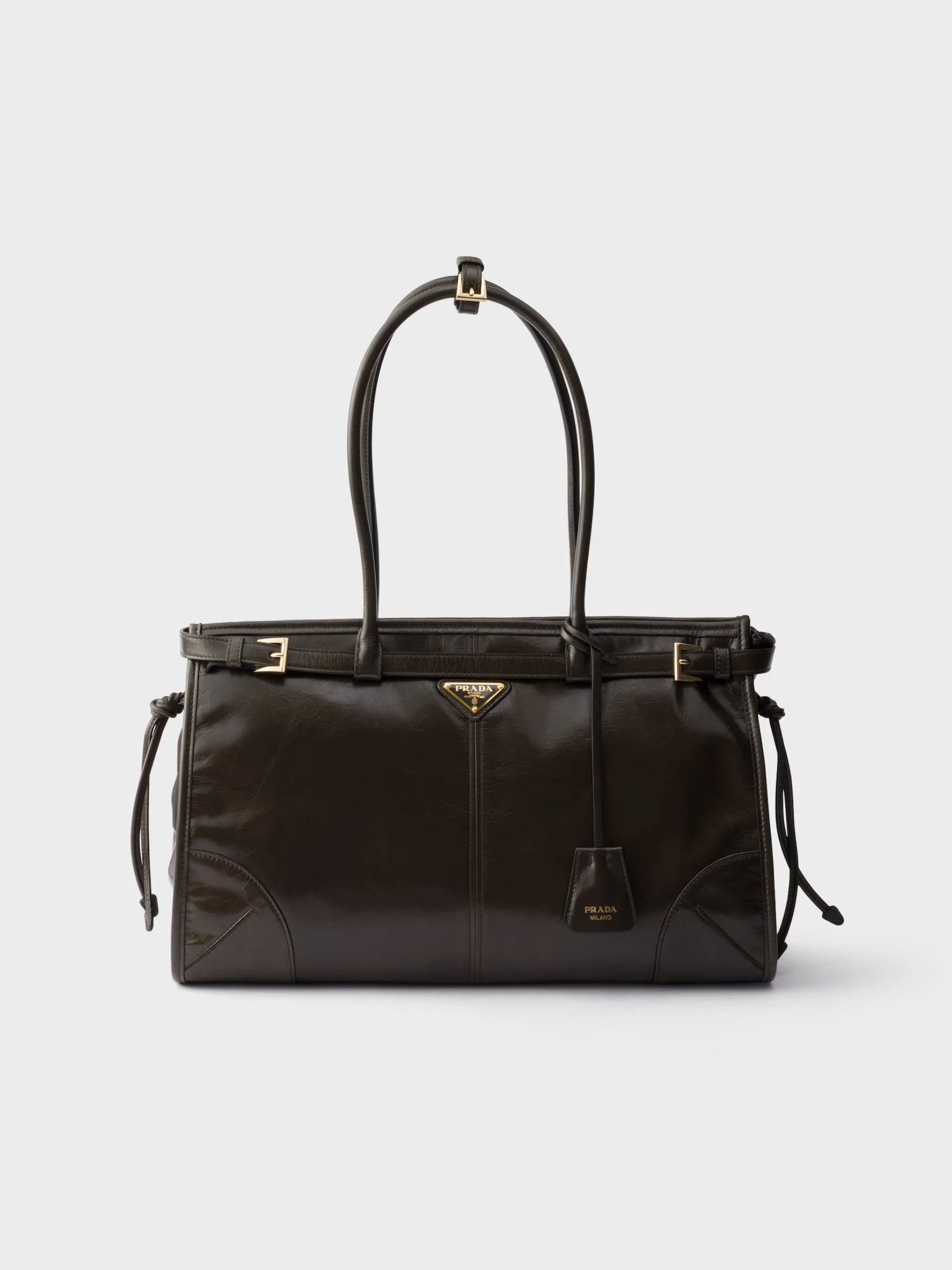 PRADA - Bonnie large leather handbag
