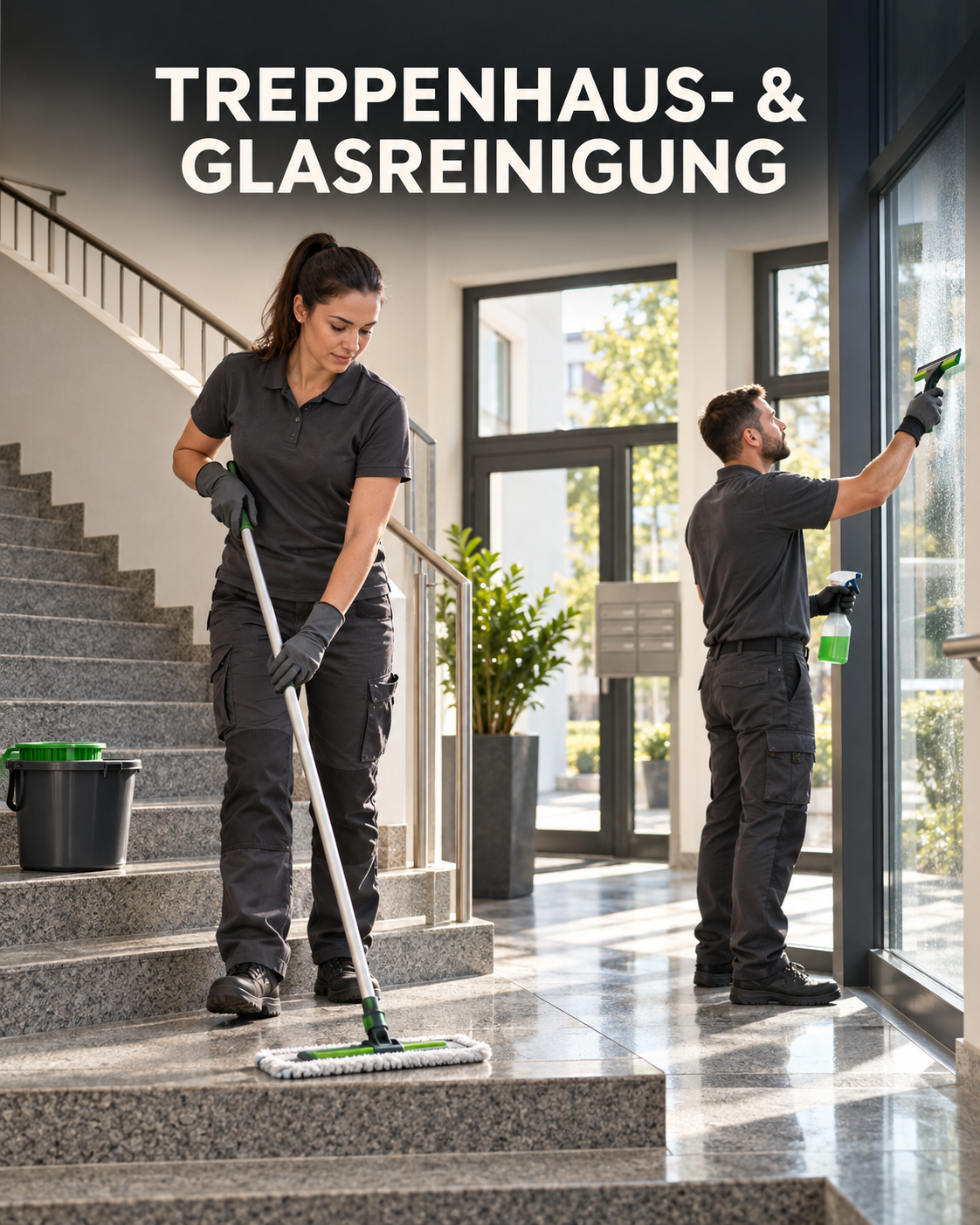 Treppenhaus- und Glasreinigung
