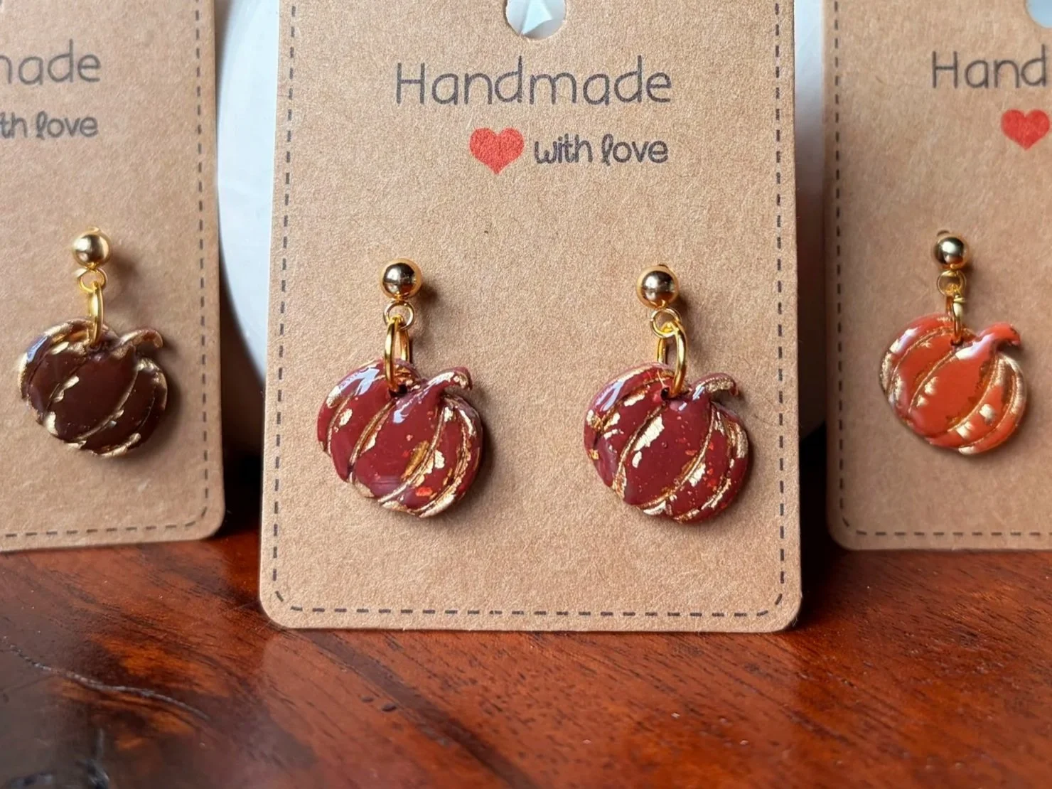 Maroon Pumpkin Dangle