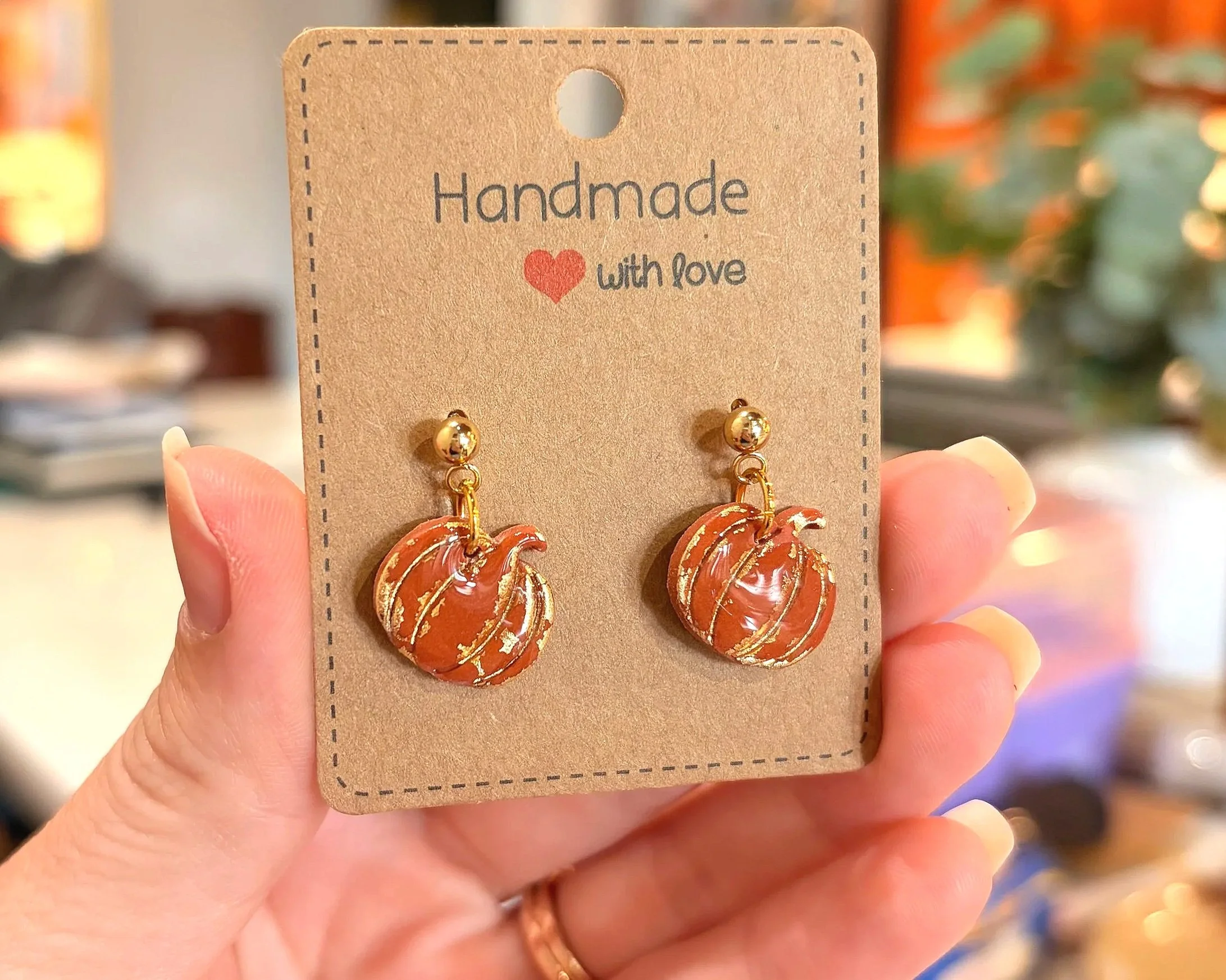 Orange Pumpkin Dangle