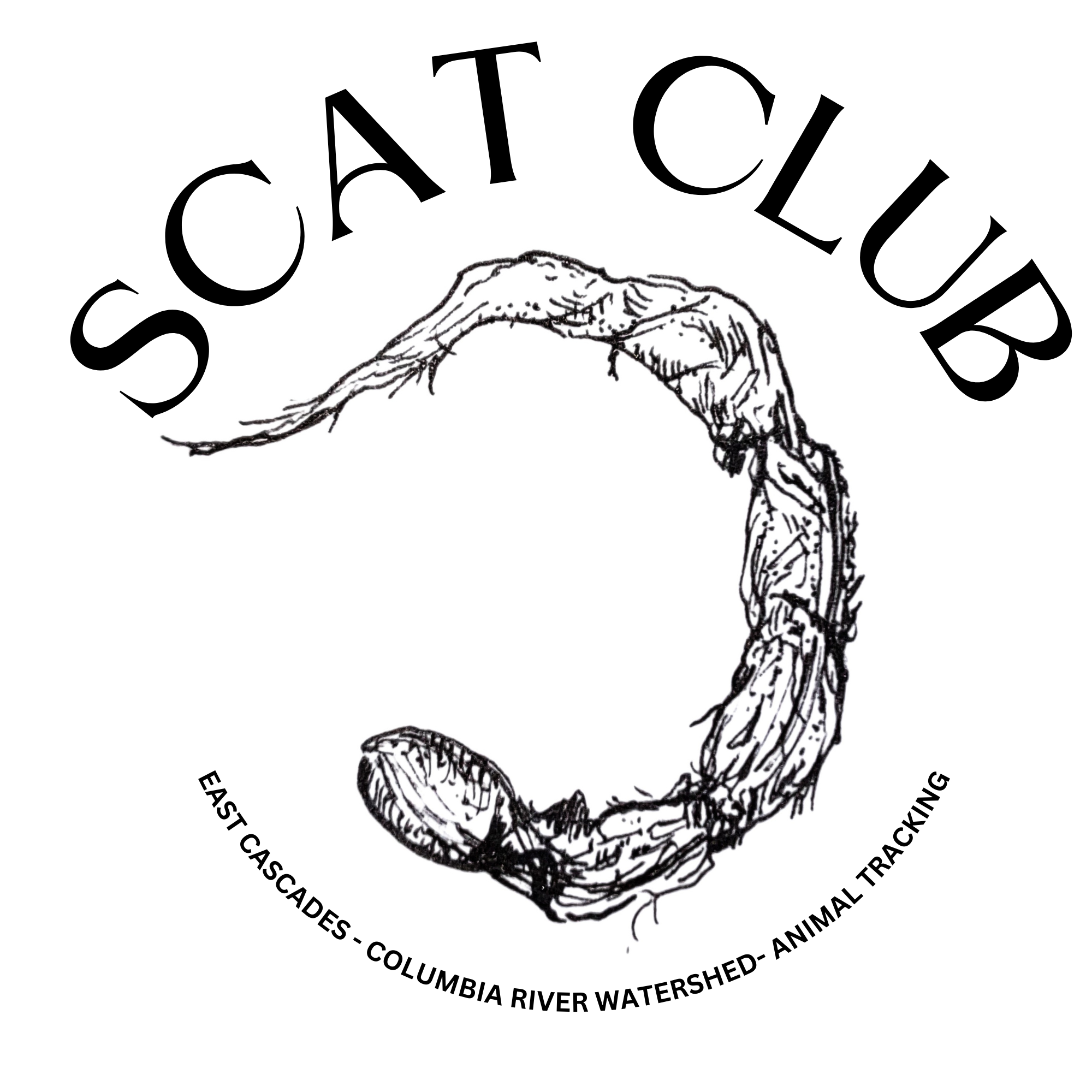 Illustration of a hand reaching out with text in a circular pattern around it, including words like 'Columbia Watershed', 'Columbia River Watershed', and 'Eastern Cascades'.