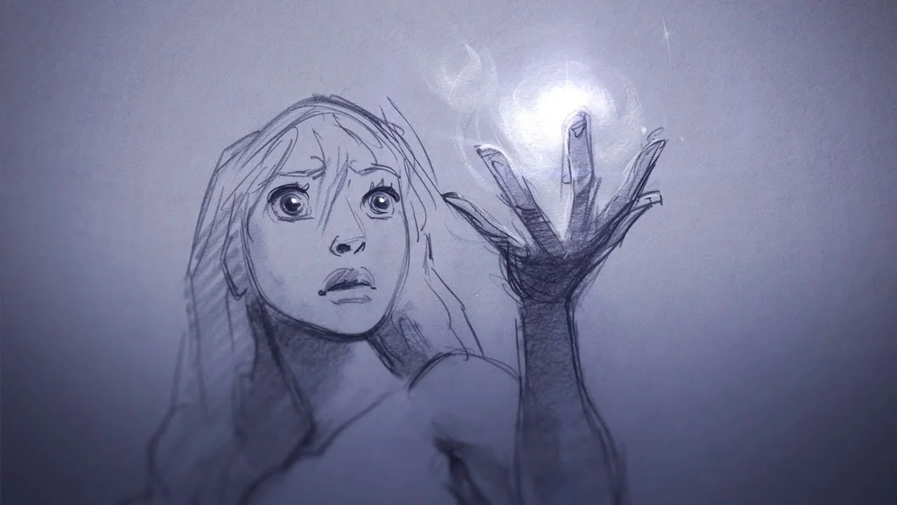 Sketch by Glen Keane, an inspiration for animation and film director Elias Dancey