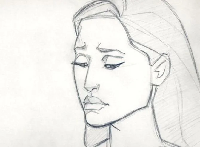 Sketch by Glen Keane, an inspiration for animation and film director Elias Dancey