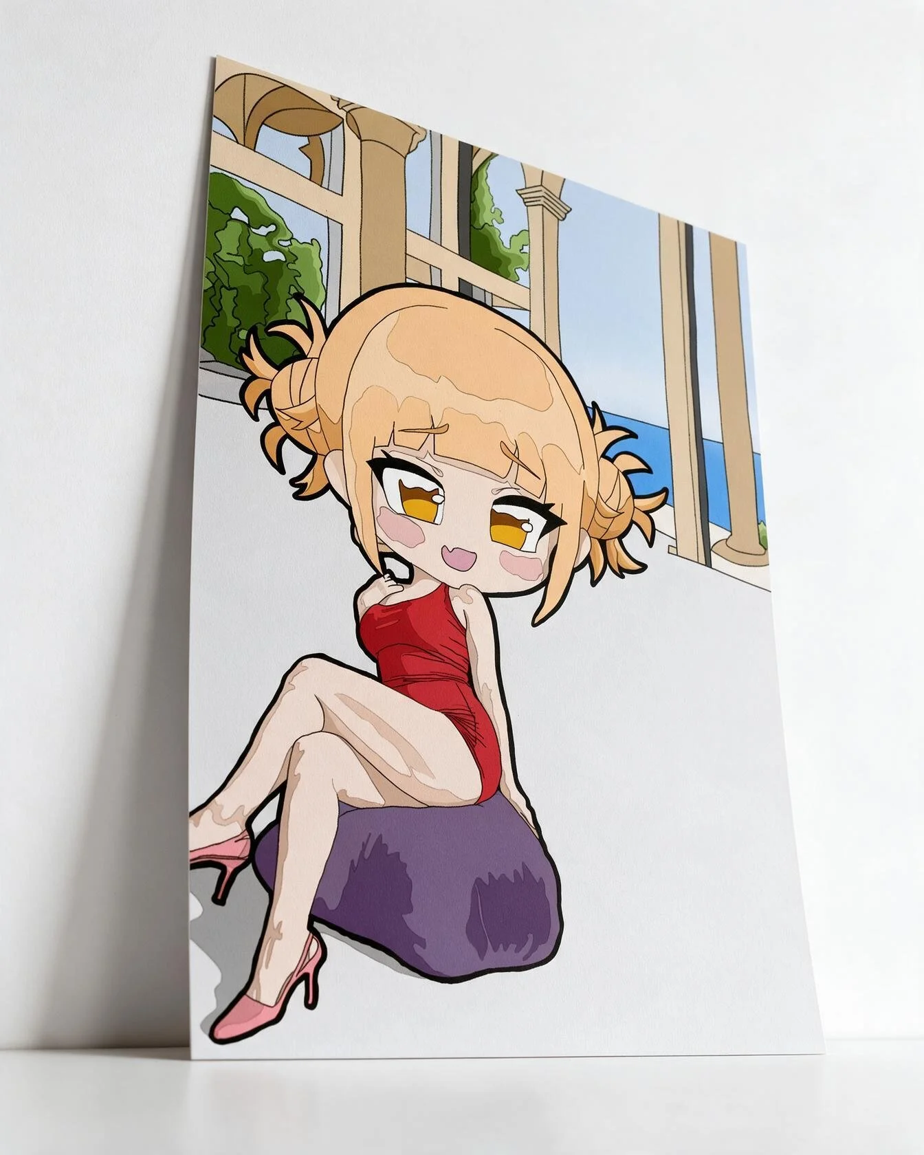 Scarlet by the Sea/Coastal Ilustration.Download Art