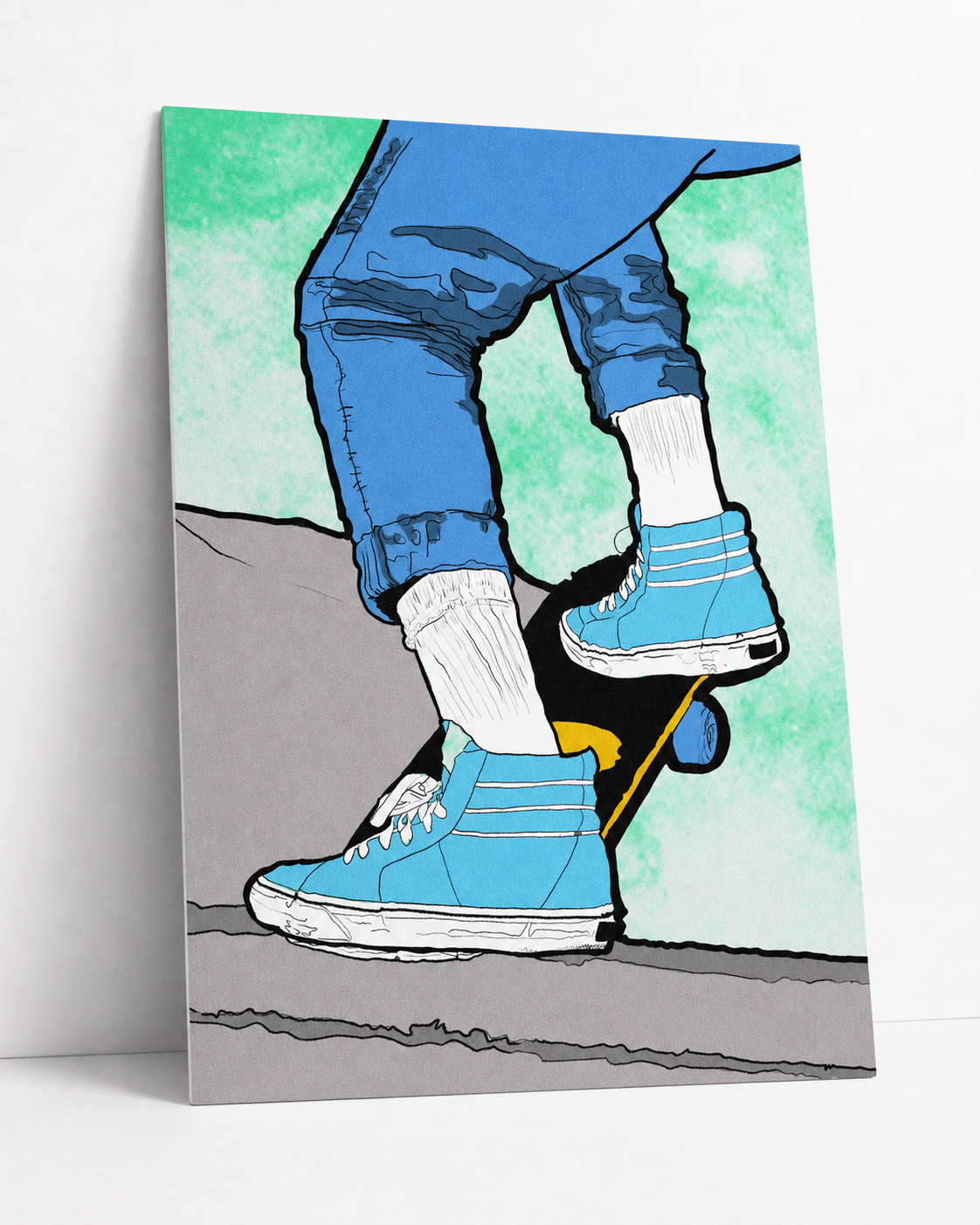 Blue Skater/A4 Photo paper Poster