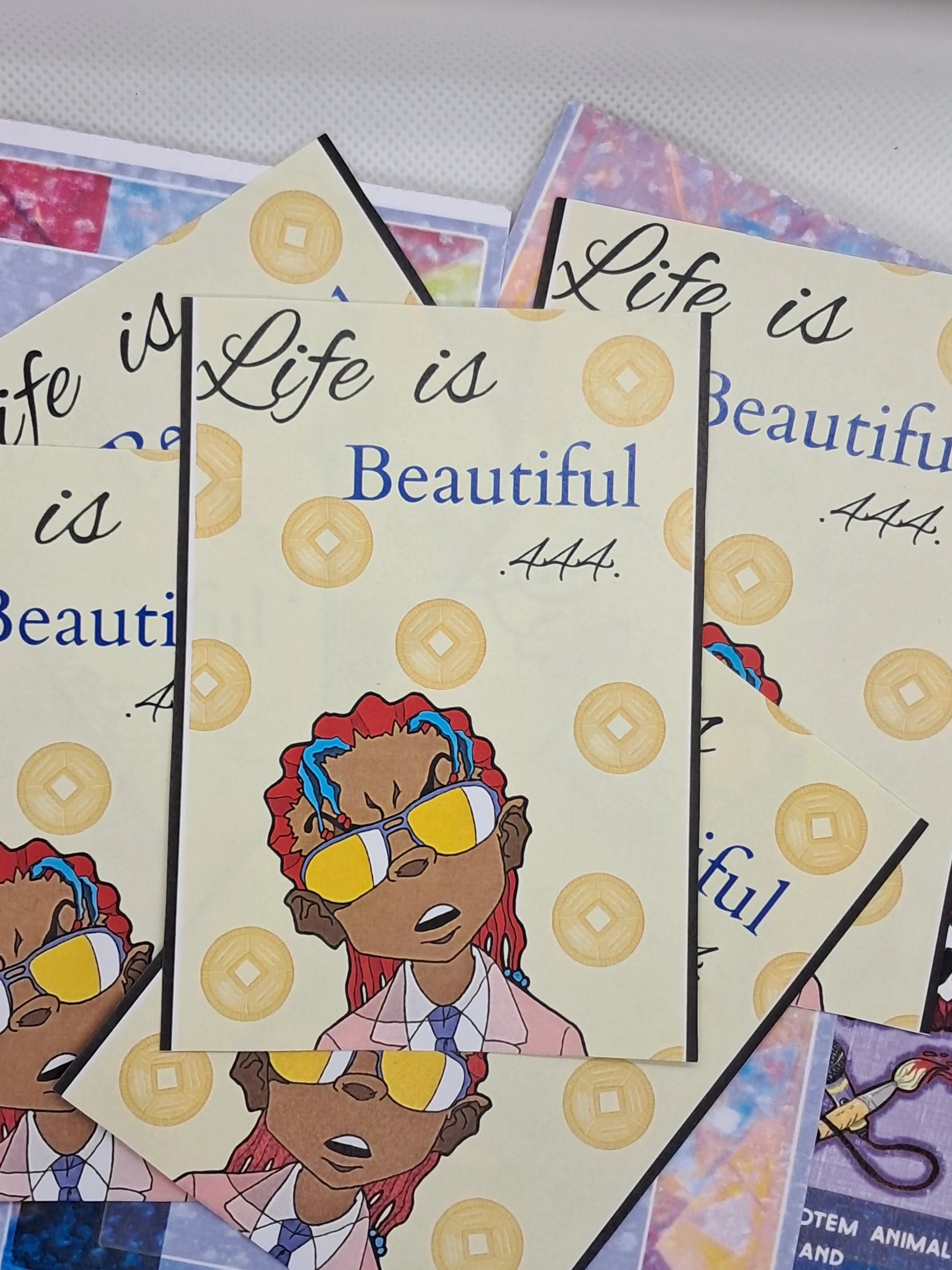 Beautiful Life/ 5 pcs Sticker Artwork
