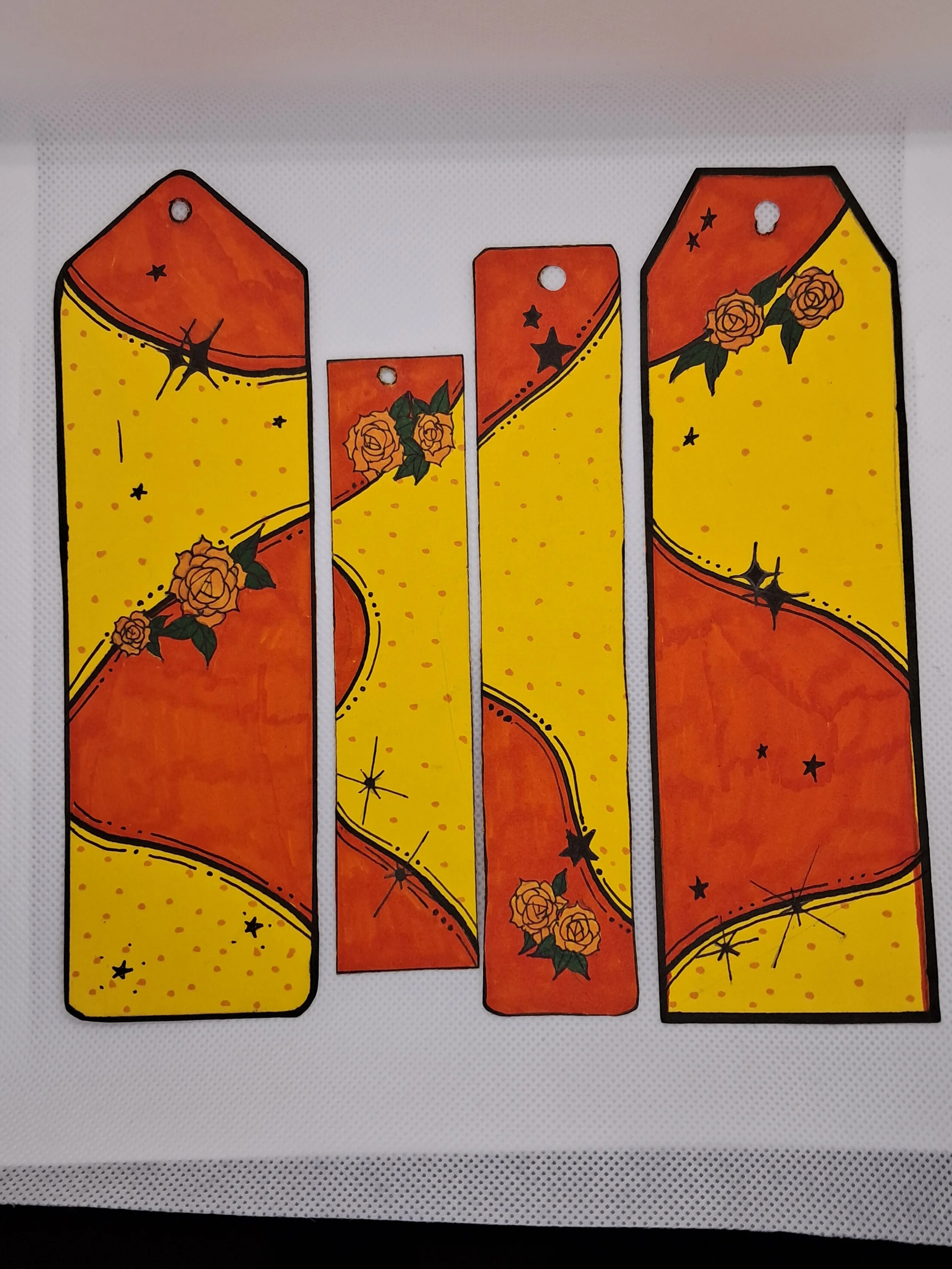 Colourful hand made Bookmark, A4 pcs