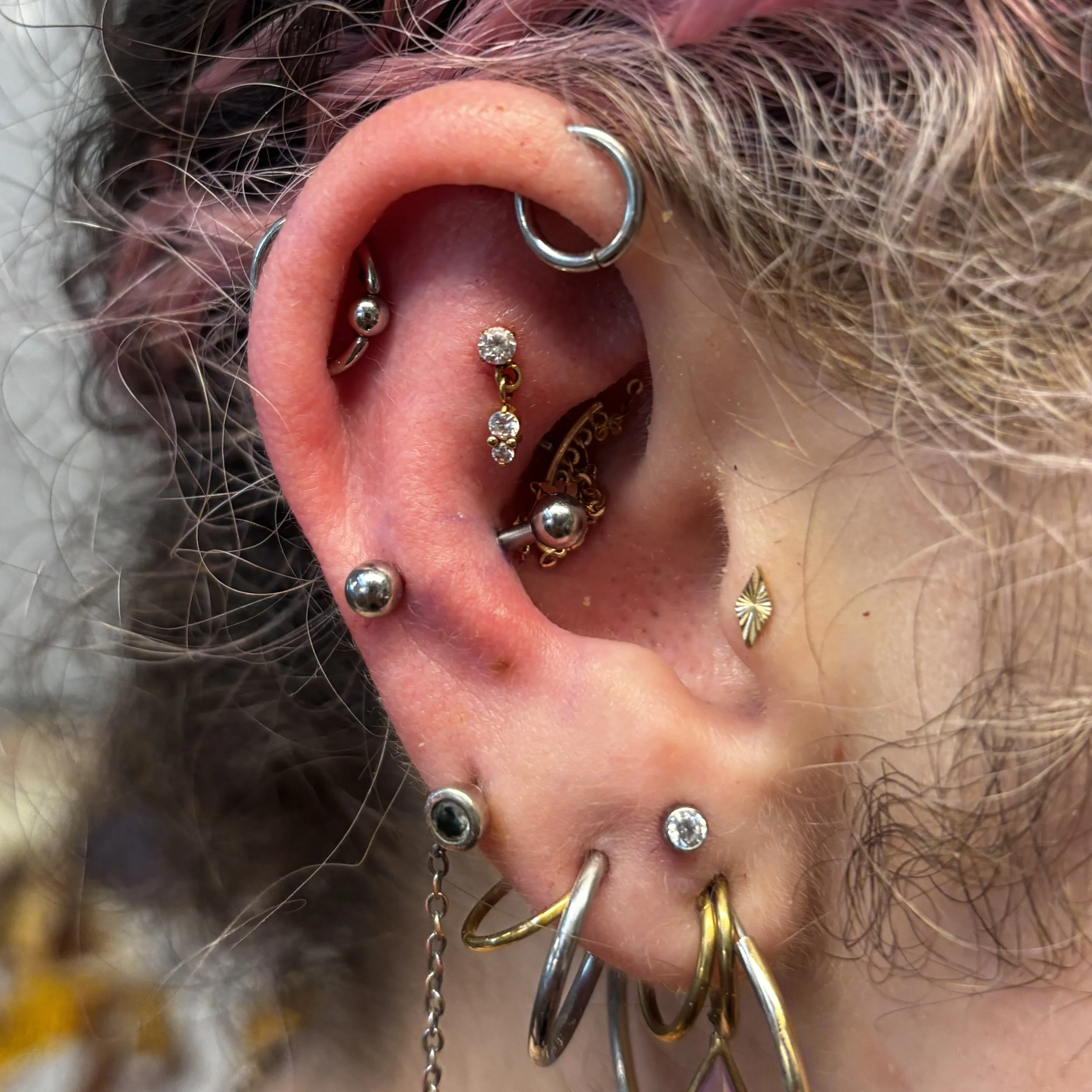 Orbital (connected with healed helix), snug, & stacked lobe