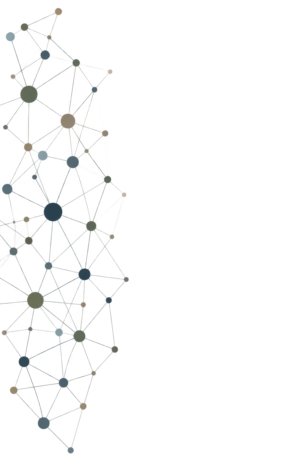 Digital network illustration with interconnected nodes and lines.