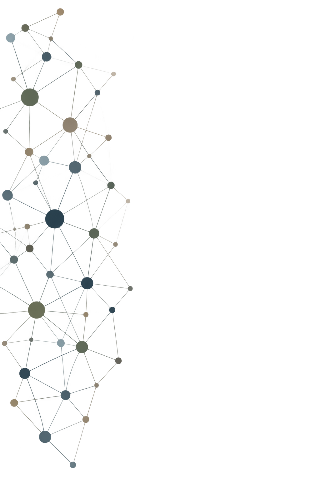 Abstract digital network with interconnected nodes and lines on a dark background.