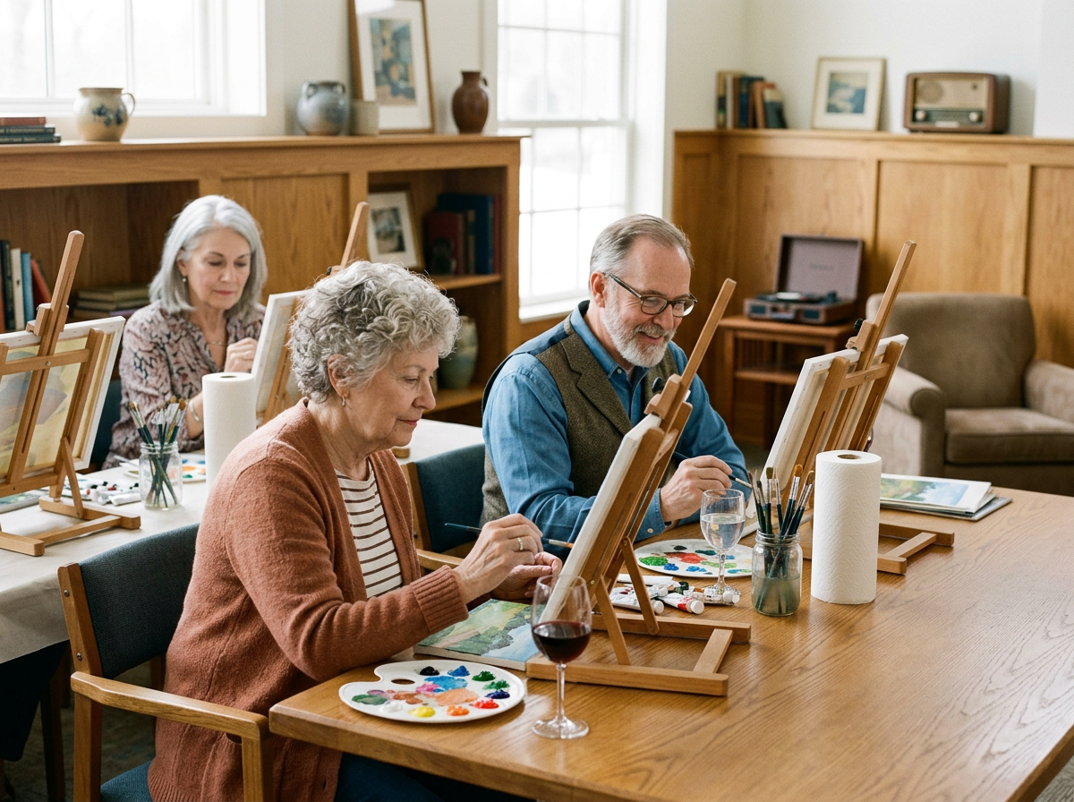 Art & Sip Experience: Canvas Painting with Mocktails and Vintage Music