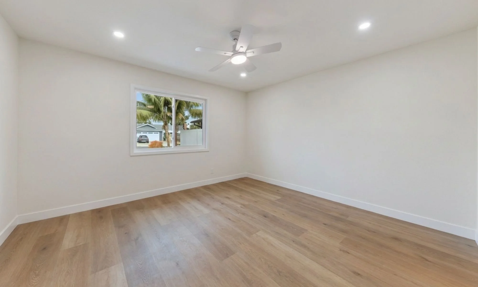 Kelly Rhee's Listing in Costa Mesa, same room un staged. Buyers usually spend way less time in an empty room. Staging helps buyers linger and truly feel the lifestyle of a home.