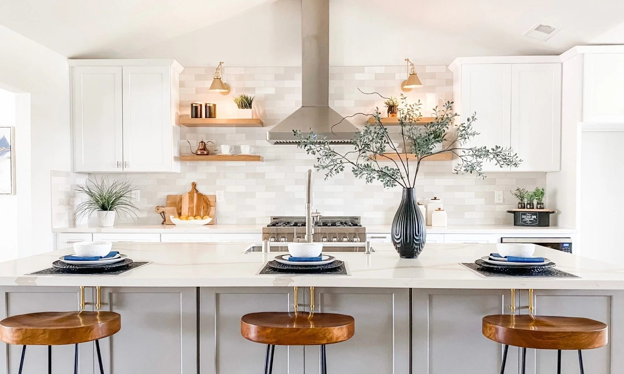 A home in North Tustin in St Hubert Woods Estates staged by Kelly Rhee. The home sold over ask