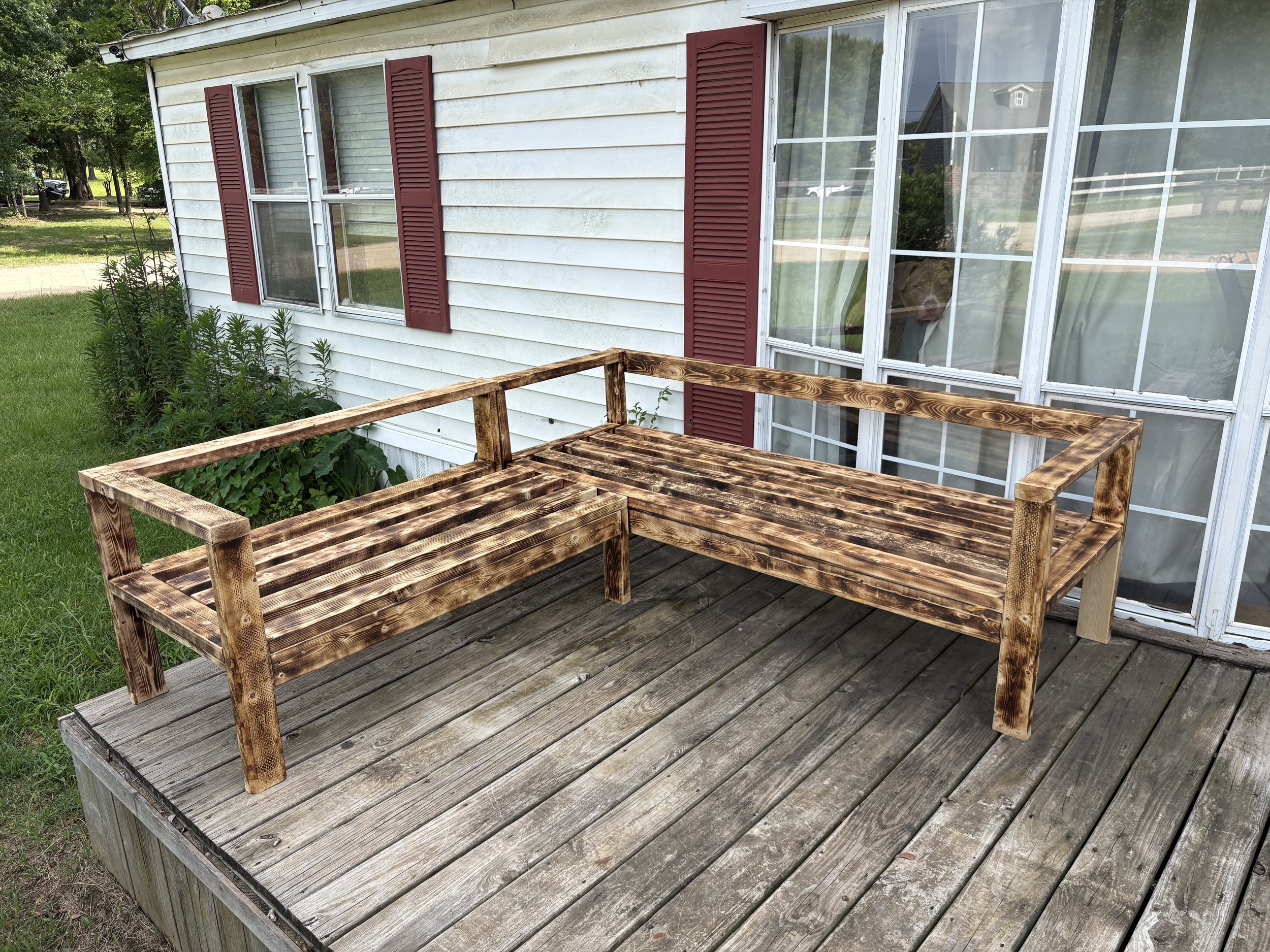 L-Shape patio bench