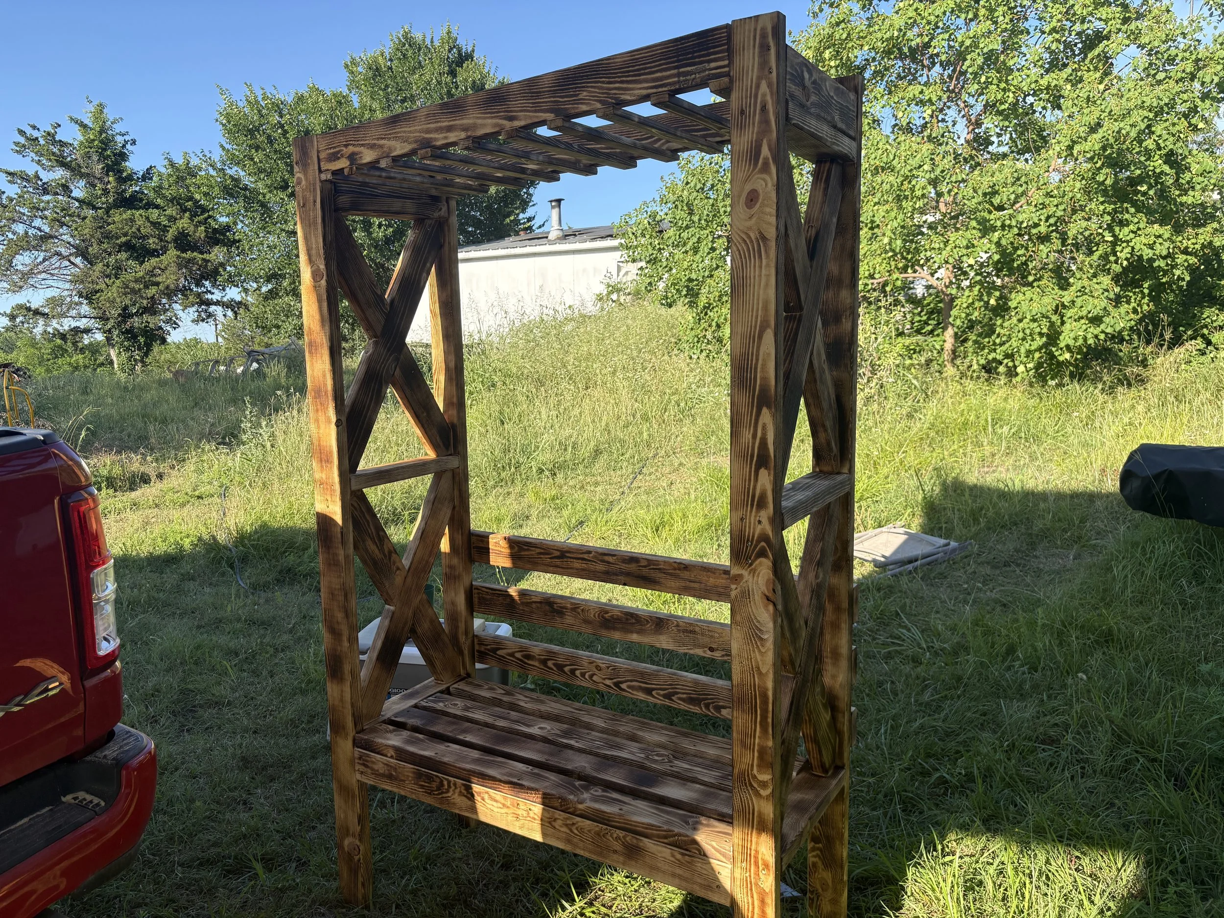 Flower pot bench