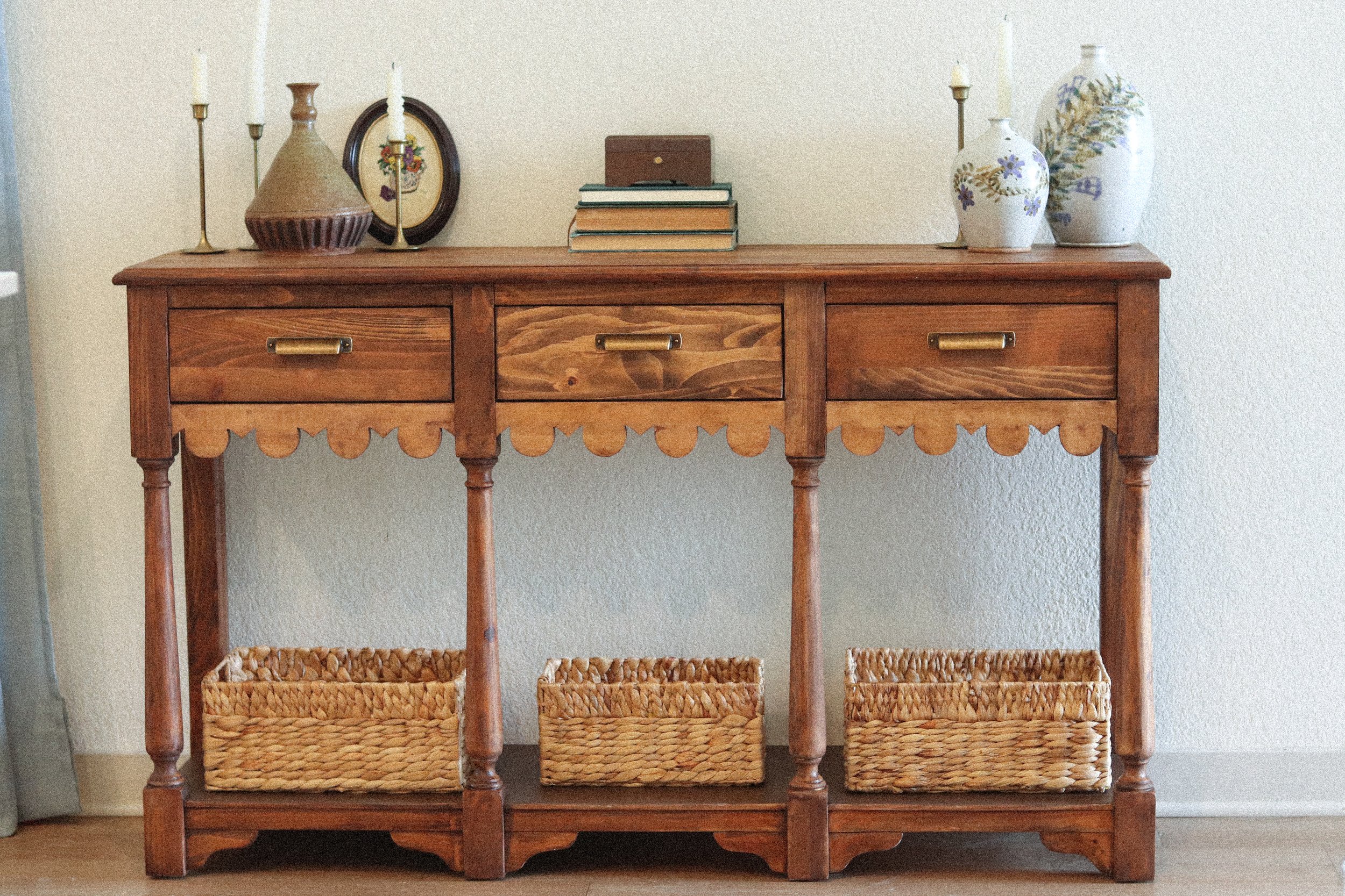 Vintage Solid Wood Console