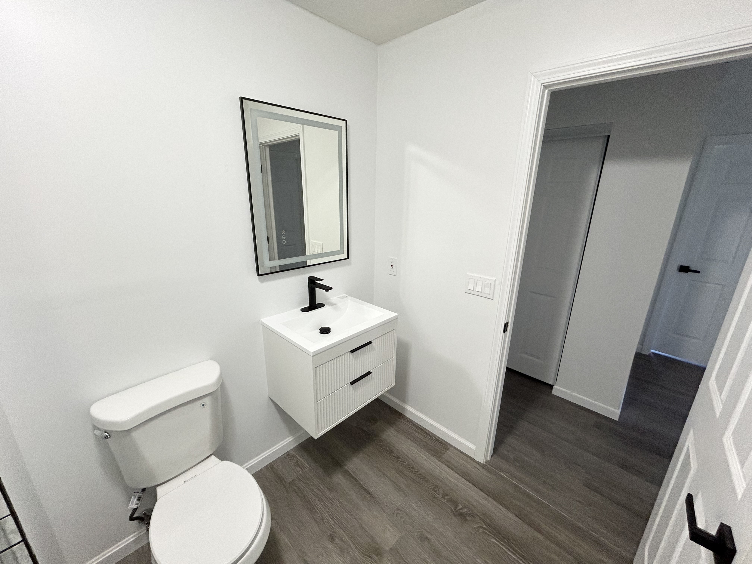 Sink and vanity Install
