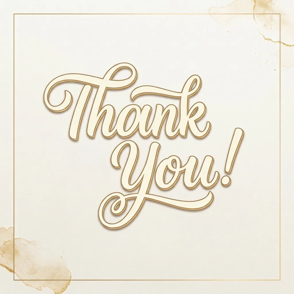 Clipart that says "Thank you!"