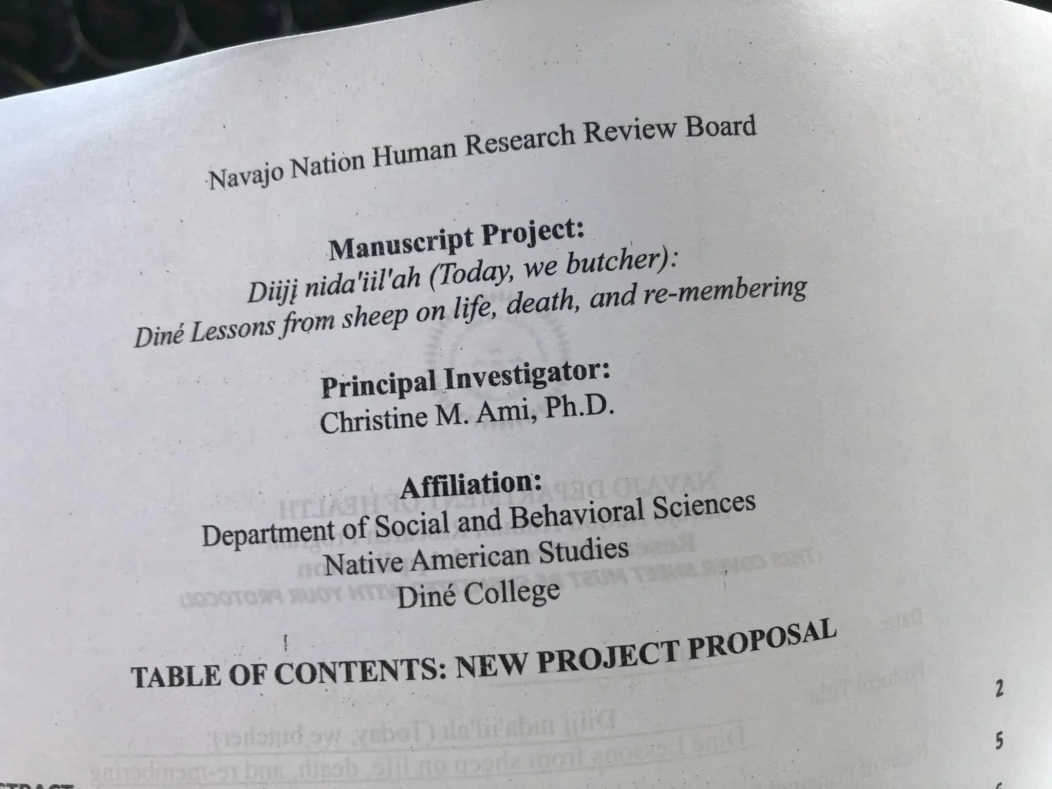 No Wool Over Our Eyes: Navajo Nation IRB Process
