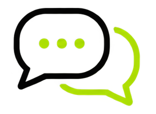 A pixelated cartoon cat with headphones inside a speech bubble.