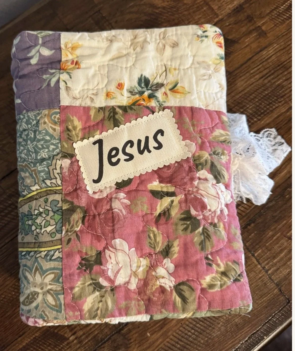 Quilted Book/Bible Cover with Bookmark