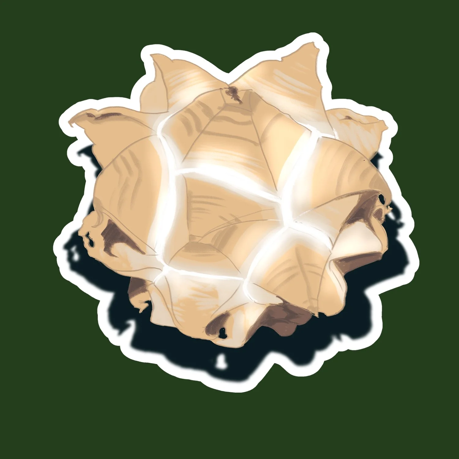 Sculpted Puffball | Waterproof Vinyl Sticker (mini)