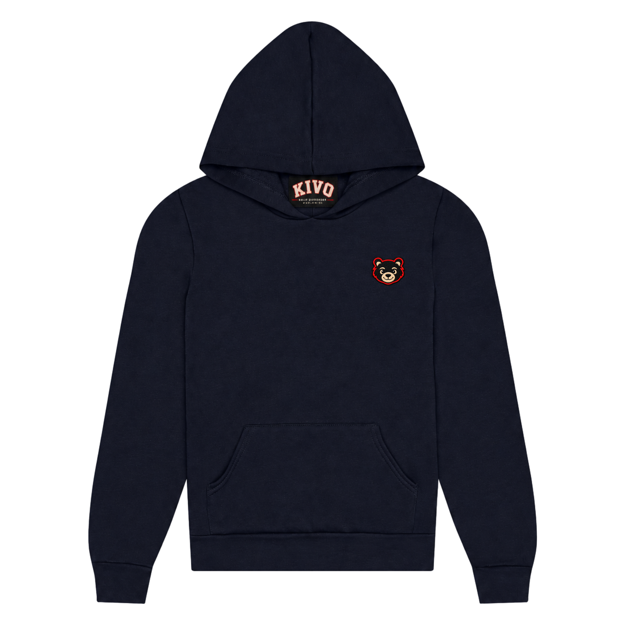 KIVO Signature Bear Youth Hoodie — Navy