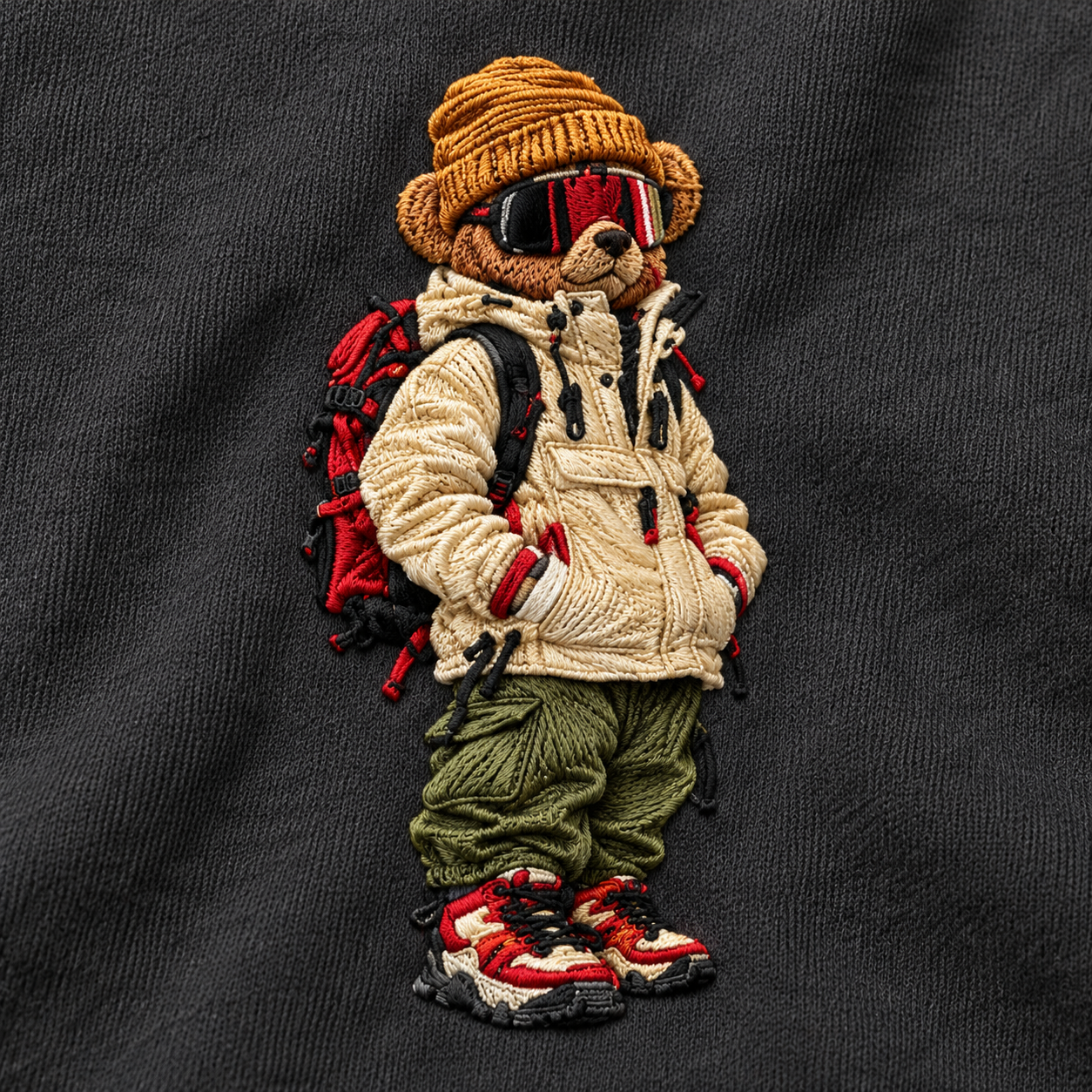Embroidered bear on charcoal crewneck.png