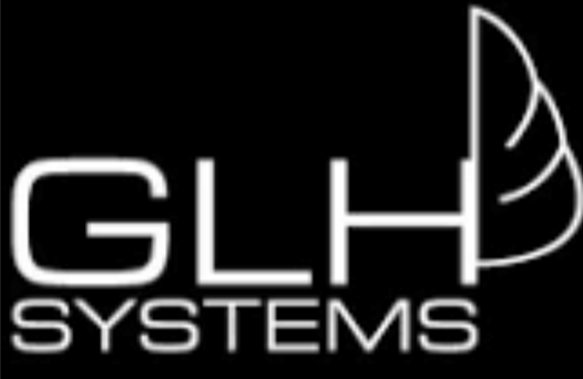 GLH Systems logo with stylized leaf design on the right