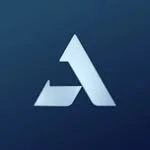 Stylized letter 'A' logo on a dark blue background.