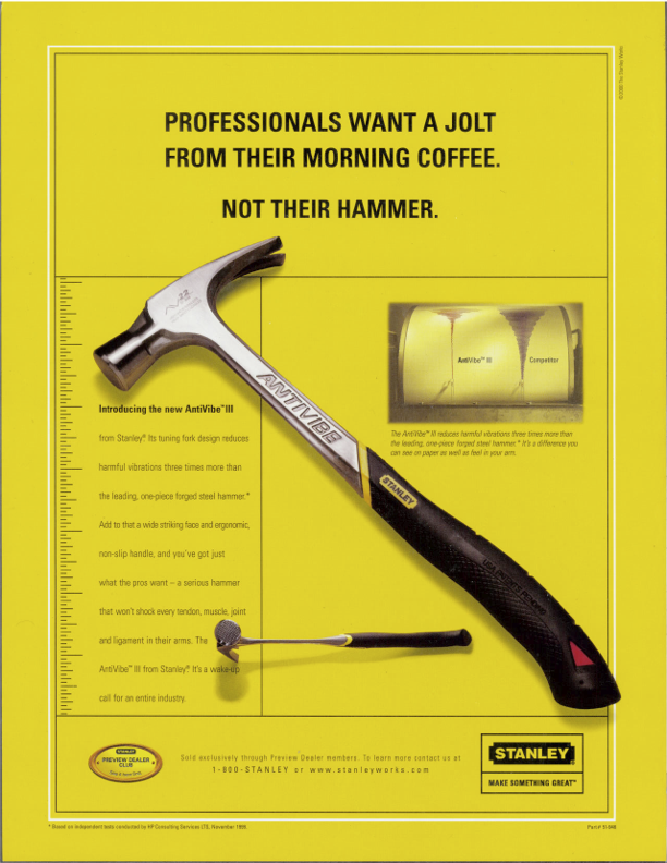 Stanley Tools Professional Line Print Ad
