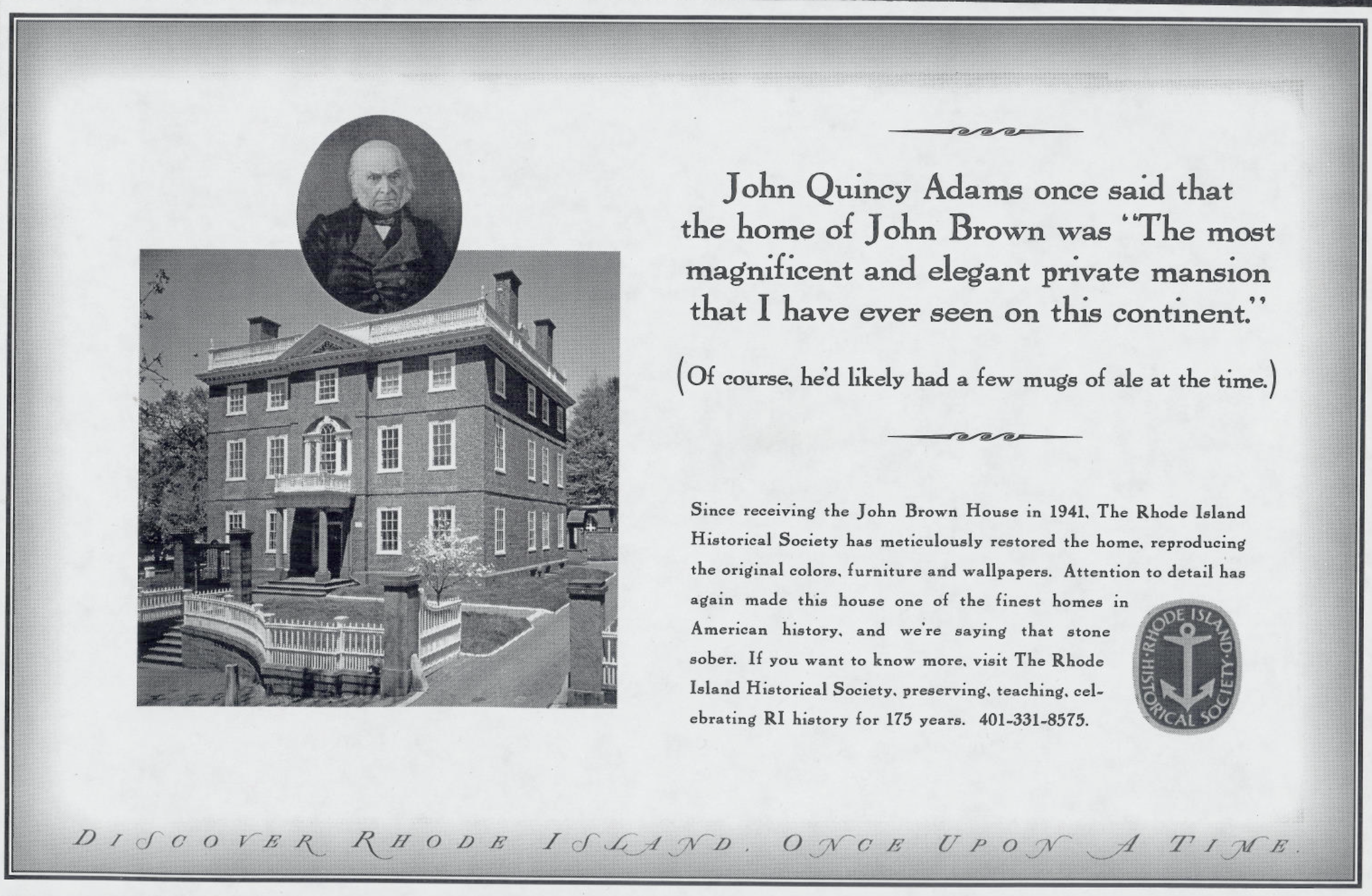 Rhode Island Historical Society Print Ad