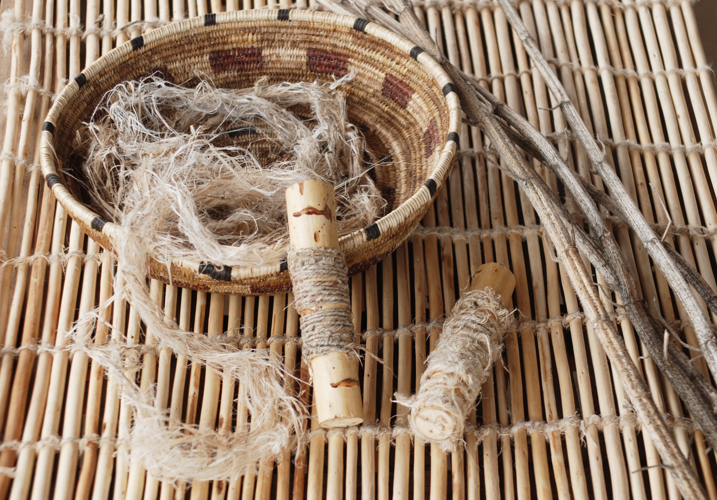 Cordage and basket