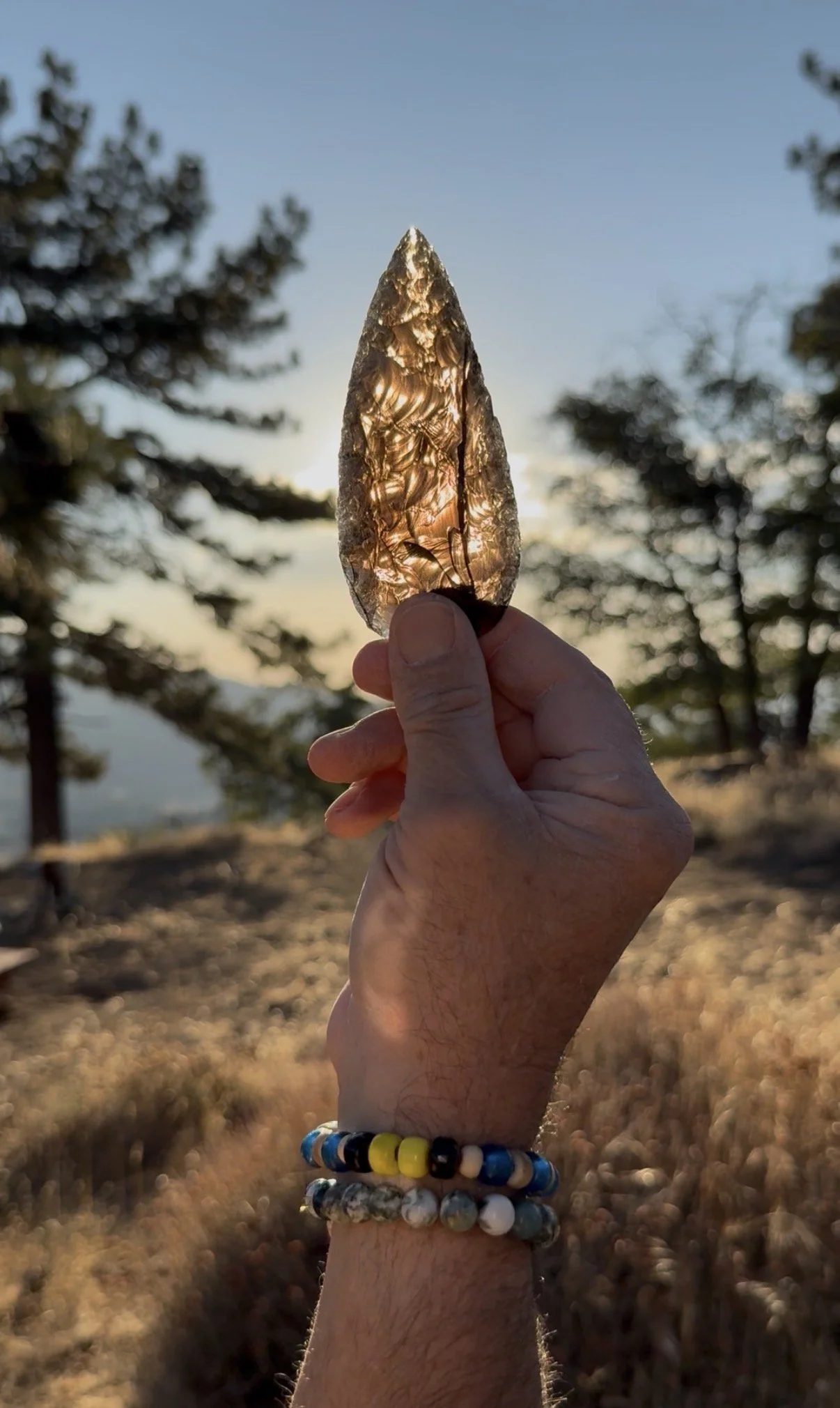 biface point of obsidian