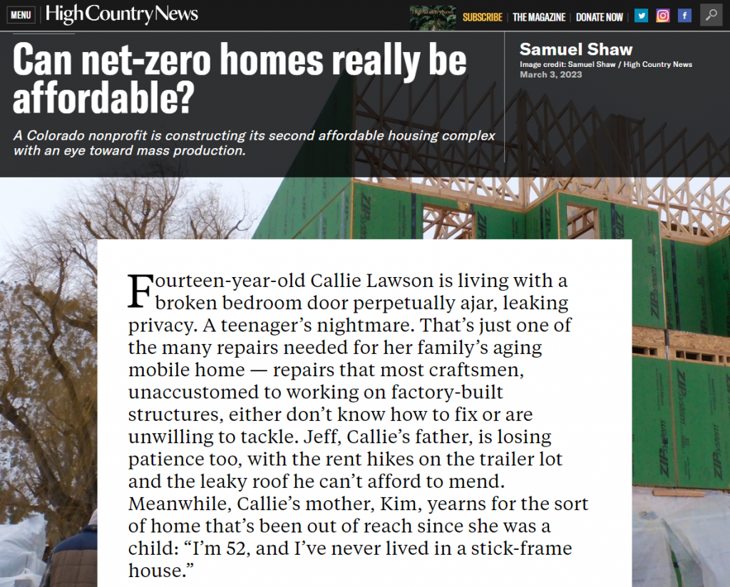 Net-Zero Affordable Housing
