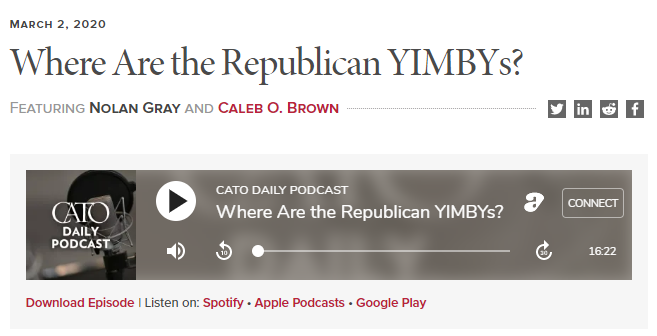 Where are the Republican YIMBYs?