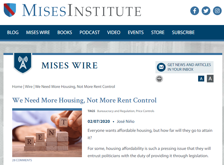 We Need More Housing, Not More Rent Control