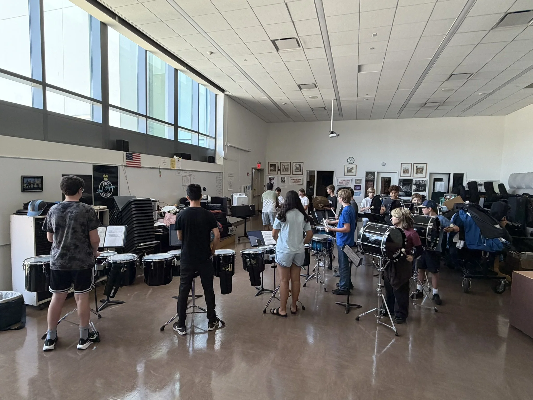 CdM Drumline during drumline camp in late summer of 2026.