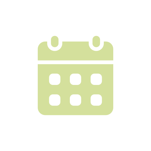 Calendar icon with a grid of dates.
