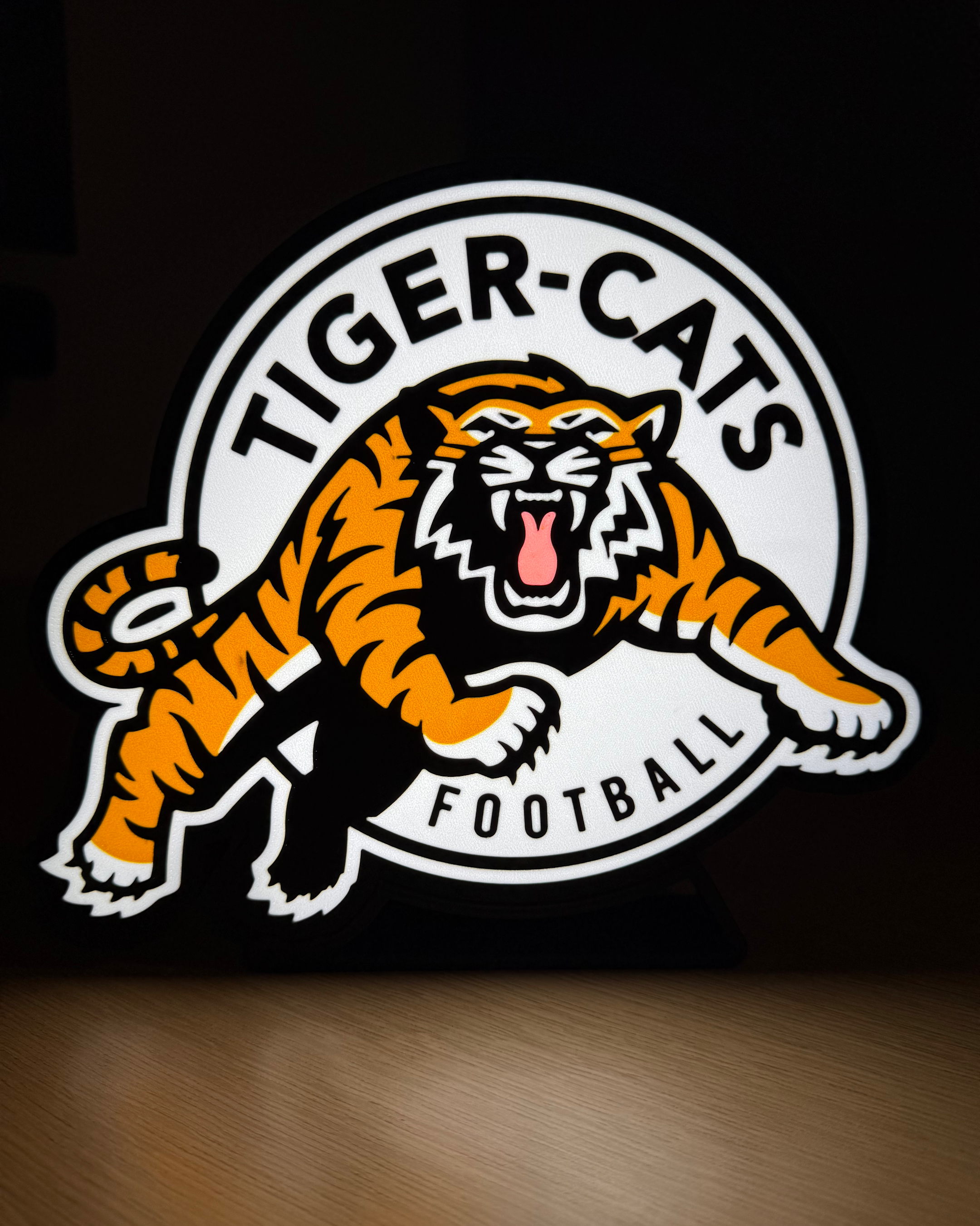 Hamilton Tiger-Cats logo illuminated display