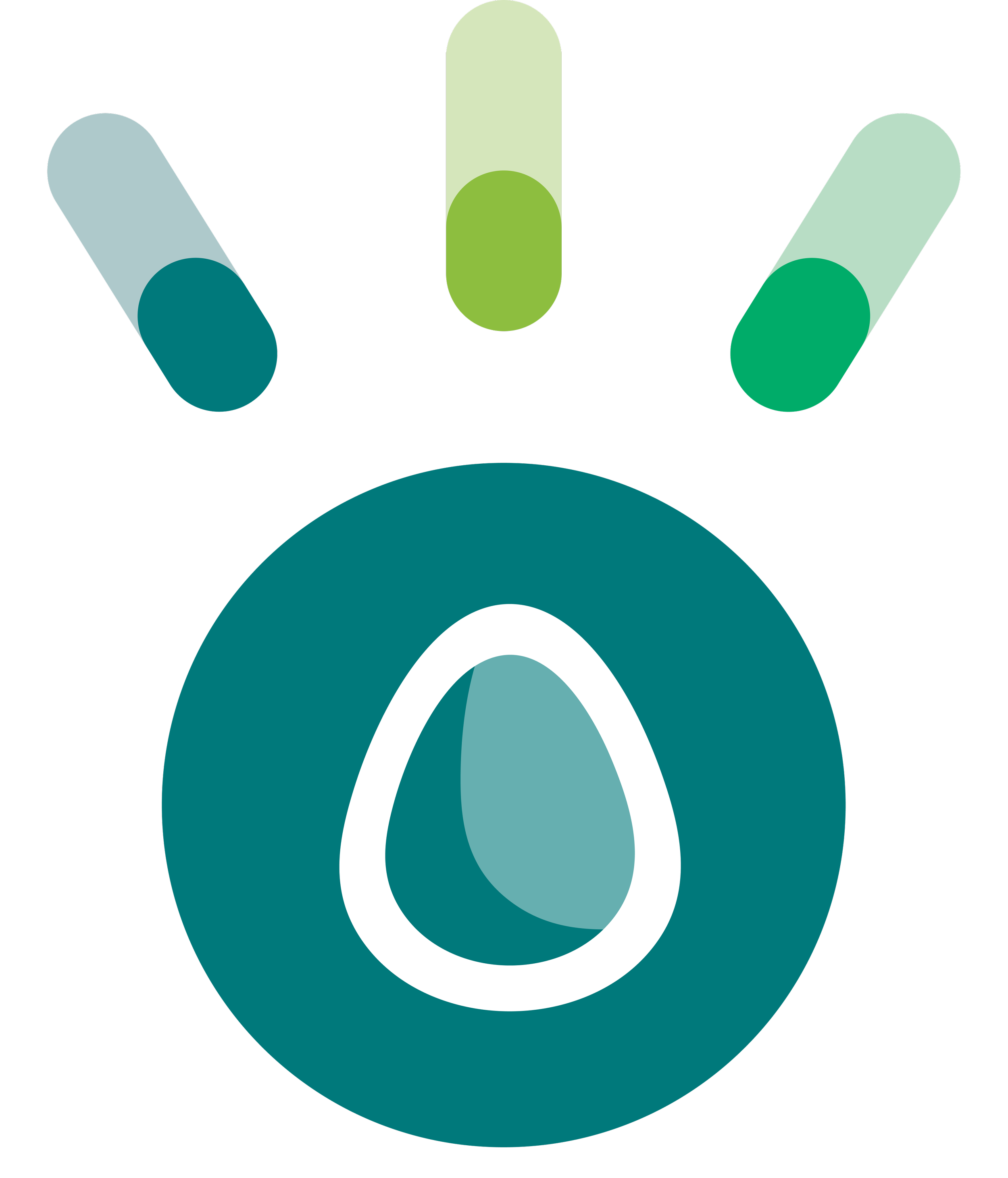 Close-up image of a power button icon with a turquoise background, white circle outline, and a central black circle, on a digital screen.