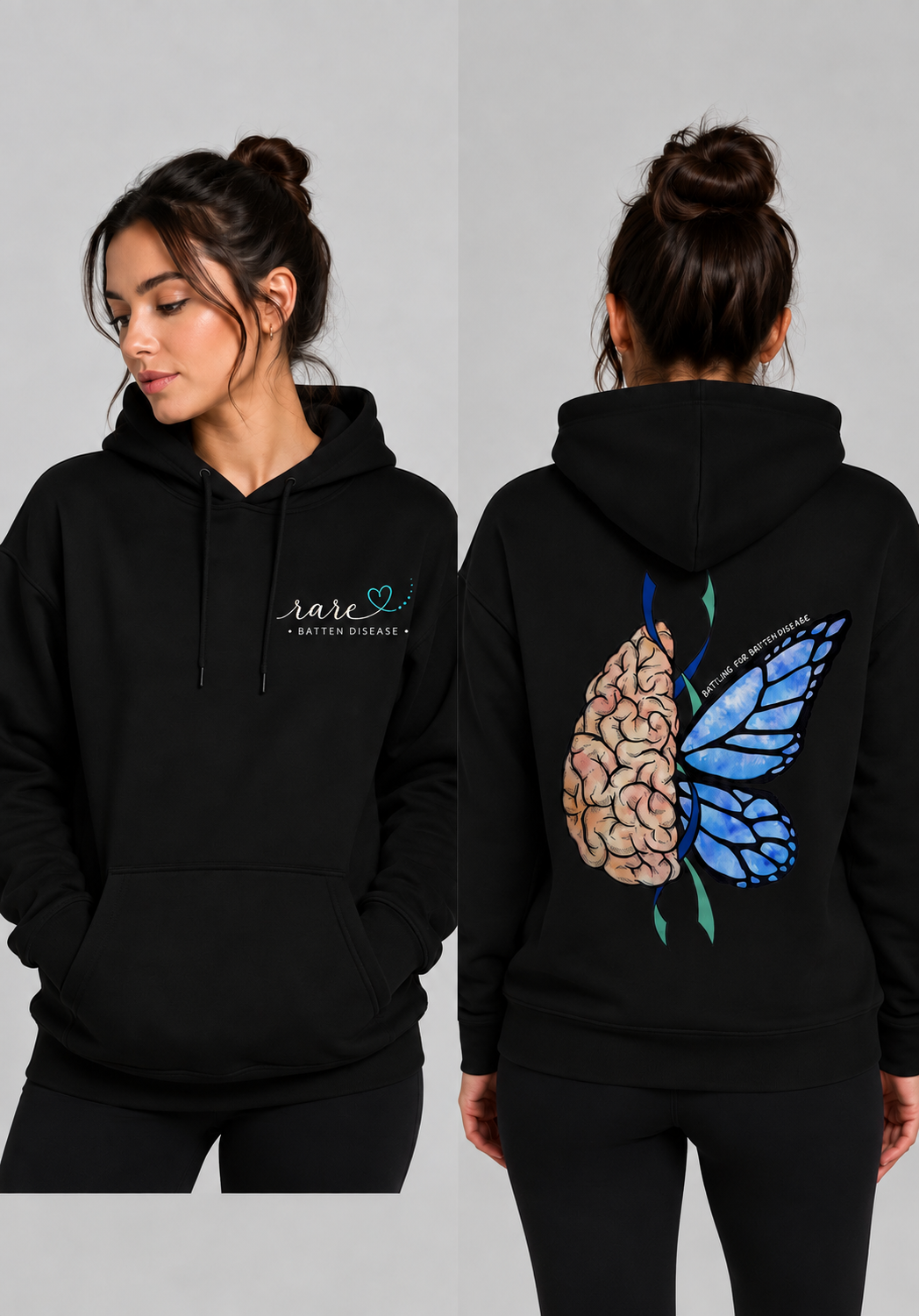 Rare Batten Disease Butterfly Hoodie
