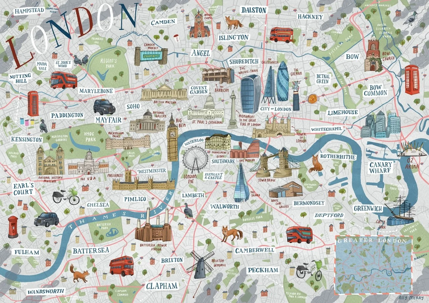 New maaaaap!!!! 🦊🚗🏙️

Since moving to London 1.5 years ago I knew I wanted to redo my original London map that I did during uni - it took a while to put it together but I think this version is much more accurate to the city I now call home! :) 

W