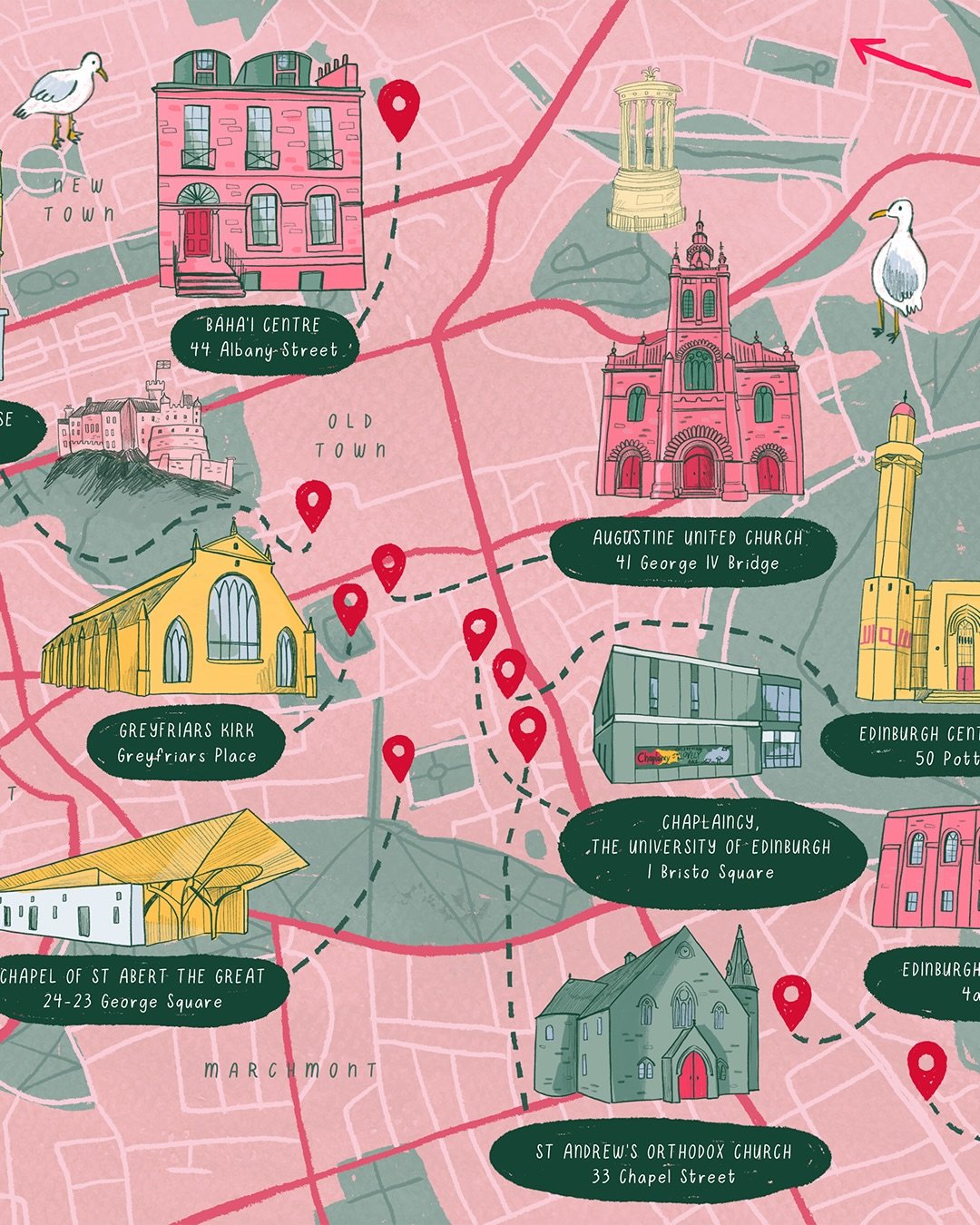 New map!! 🩷💛

Finally getting around to posting another map for the university of Edinburgh&rsquo;s thrive guide I did a while back with @maggie_carroll_illustration @kokozhang_illu and Monika (mst_illo)! 

The thrive guide is a tool for internatio
