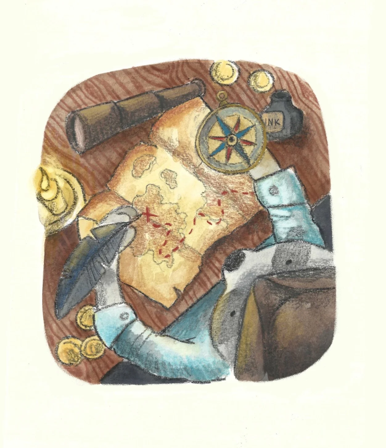 Day 10: COMPASS 🧭 🏴&zwj;☠️⚓️

Something tells me this little critter might make a reappearance in day 11 (sail) ;) 

#peachtober26compass #peachtober26 @peachtober