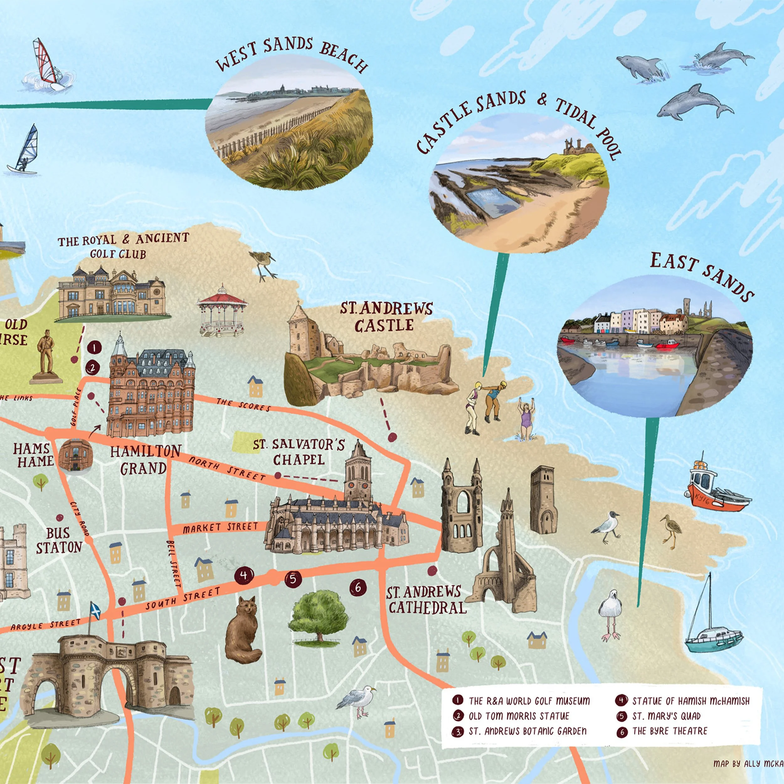 St Andrews Map for the Old Course Hotel