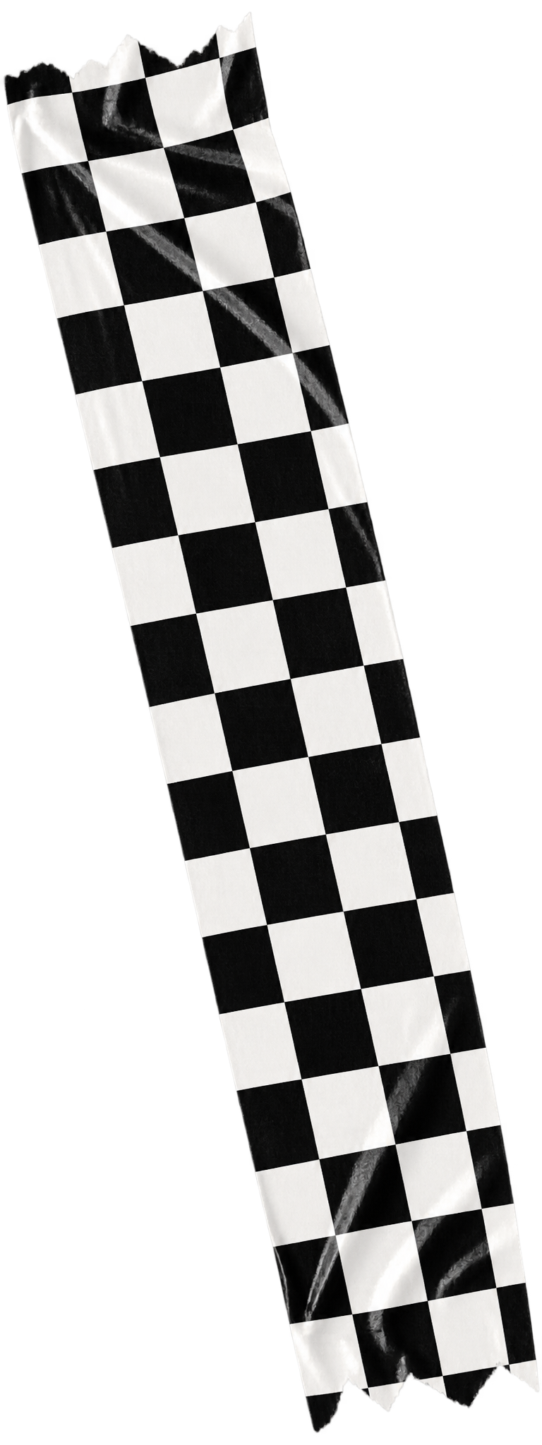 A black and white checkered racing flag.