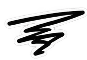 A black and white scribbled tornado symbol.