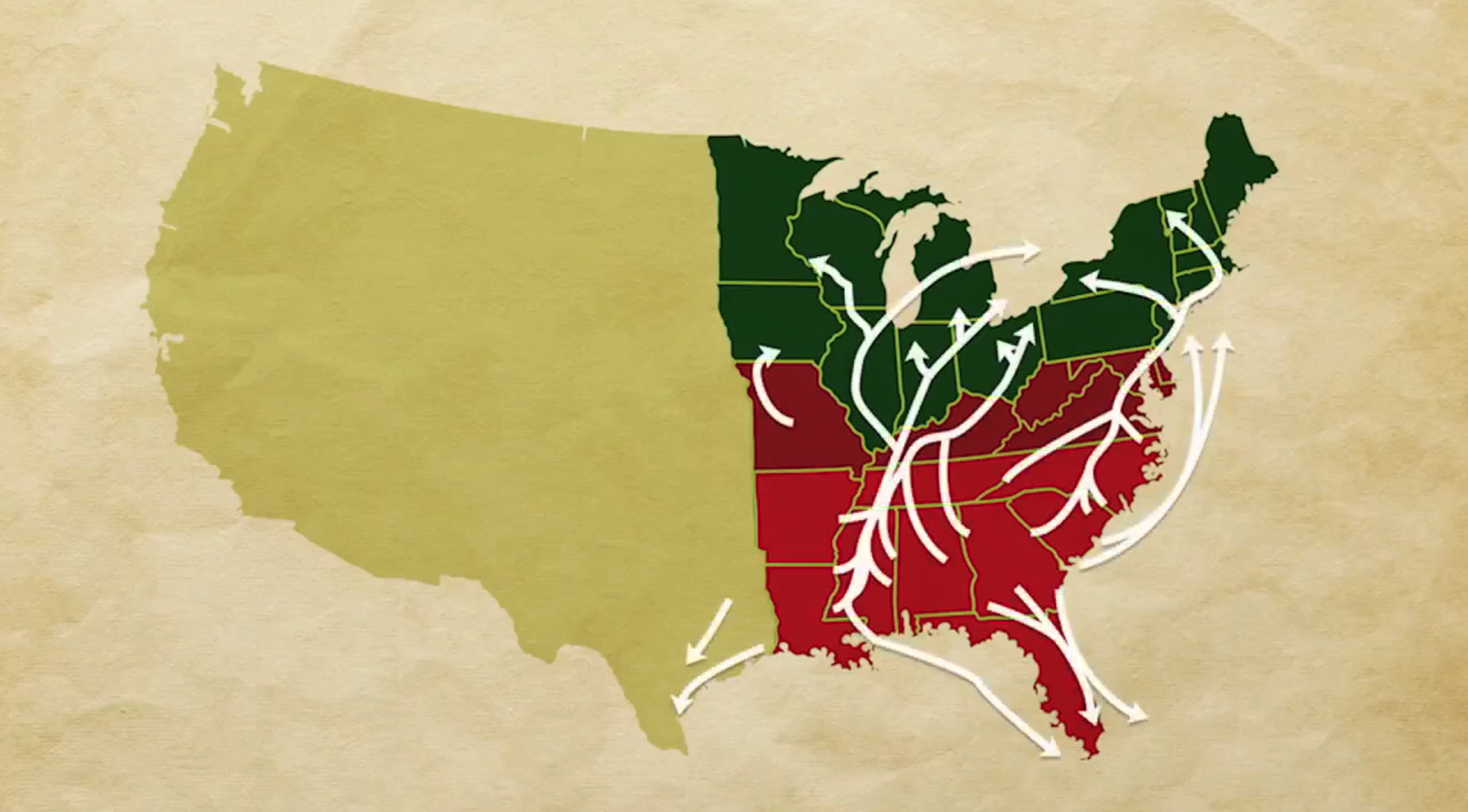 Migration map from St. Joseph River documentary.