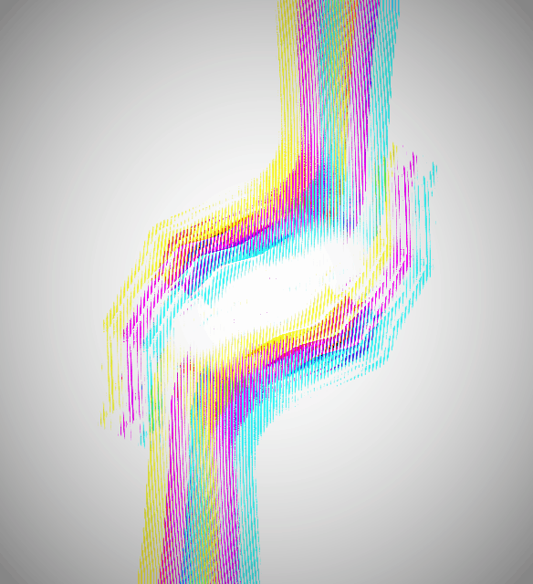 Lino Hand with Rainbow Gliché I
